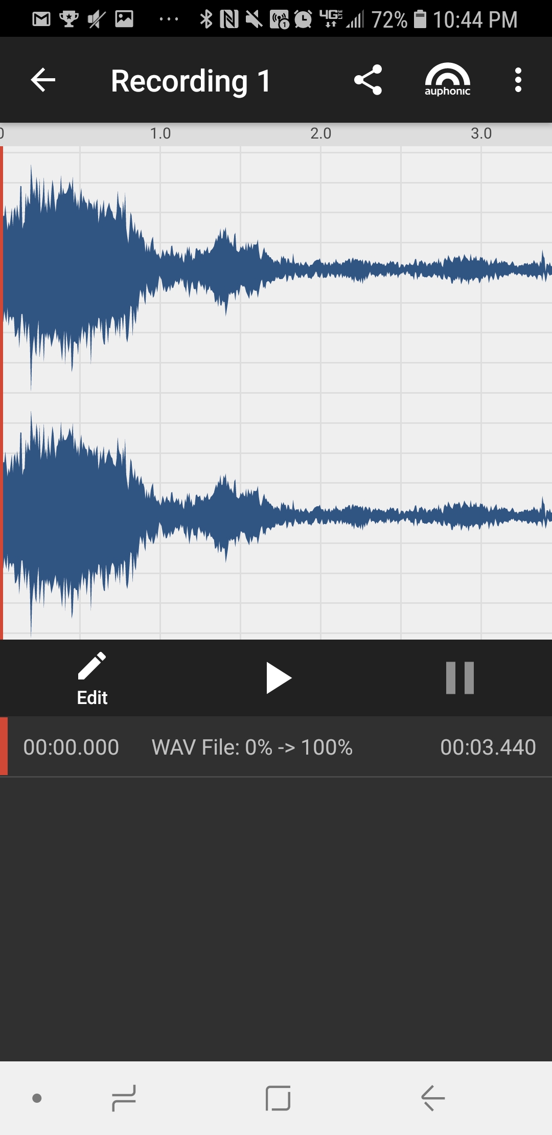 You can edit the wave file in app